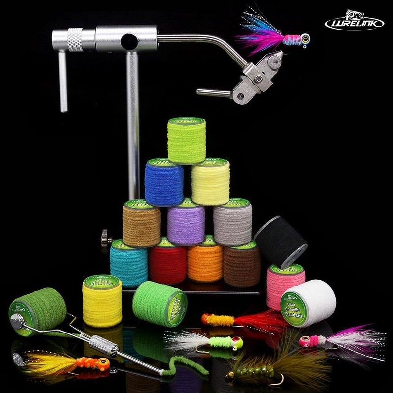 LURELINK Chenille Fly Tying Materials 16-Color Kit Fly Tying Supplies for Crappie Jigs, Wooly Buggers, Streamers - Image 5